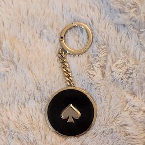 kate spade Black and Gold Spade Circle Key Fob ✨NWOT✨